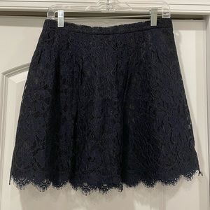 J Crew Navy Lace Skirt